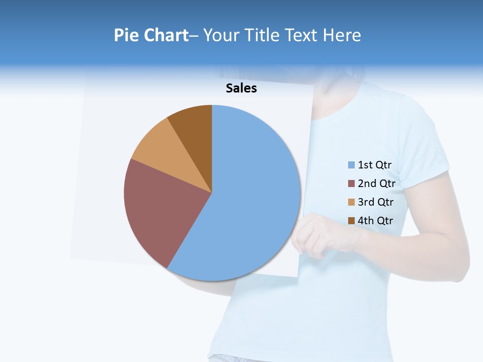 White Close Up Girl PowerPoint Template