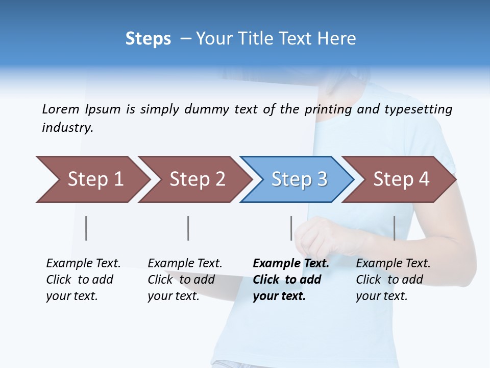 White Close Up Girl PowerPoint Template