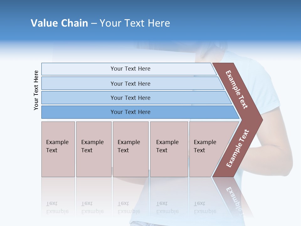 White Close Up Girl PowerPoint Template