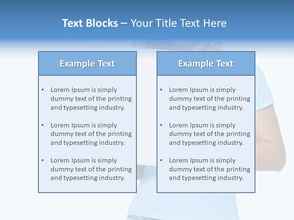 White Close Up Girl PowerPoint Template