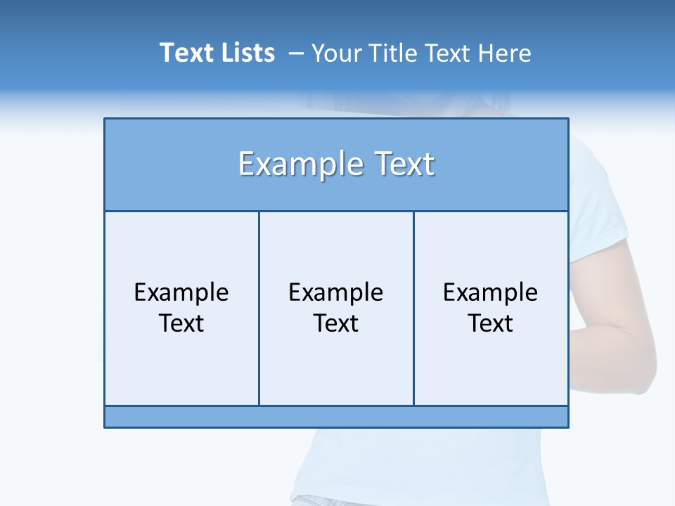 White Close Up Girl PowerPoint Template