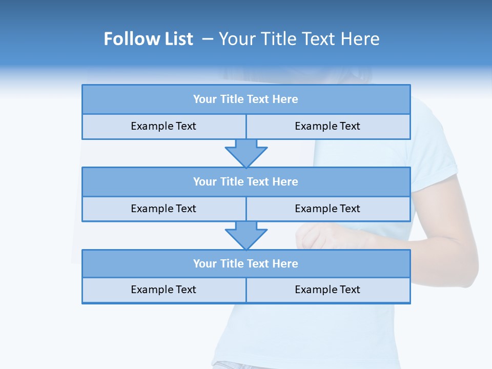 White Close Up Girl PowerPoint Template