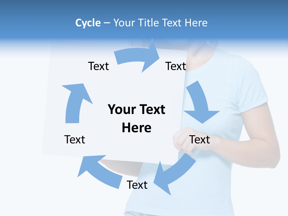 White Close Up Girl PowerPoint Template