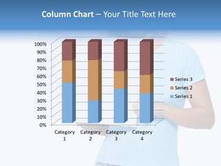 White Close Up Girl PowerPoint Template