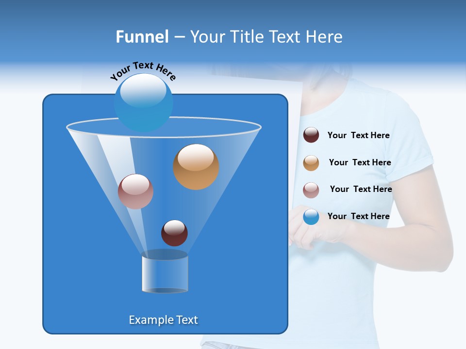 White Close Up Girl PowerPoint Template