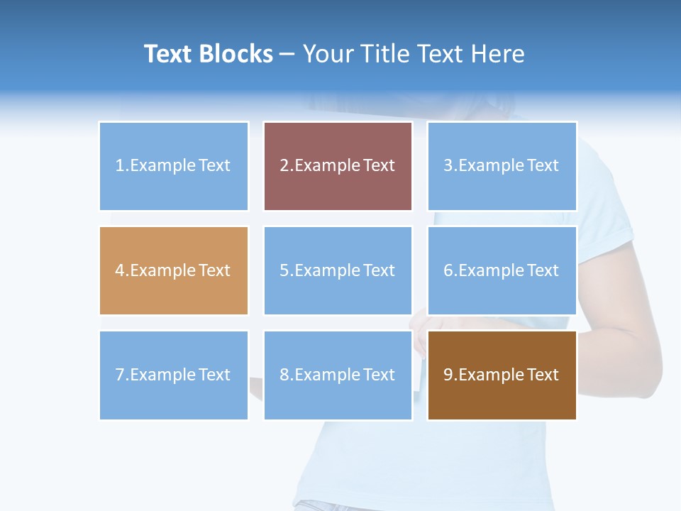 White Close Up Girl PowerPoint Template