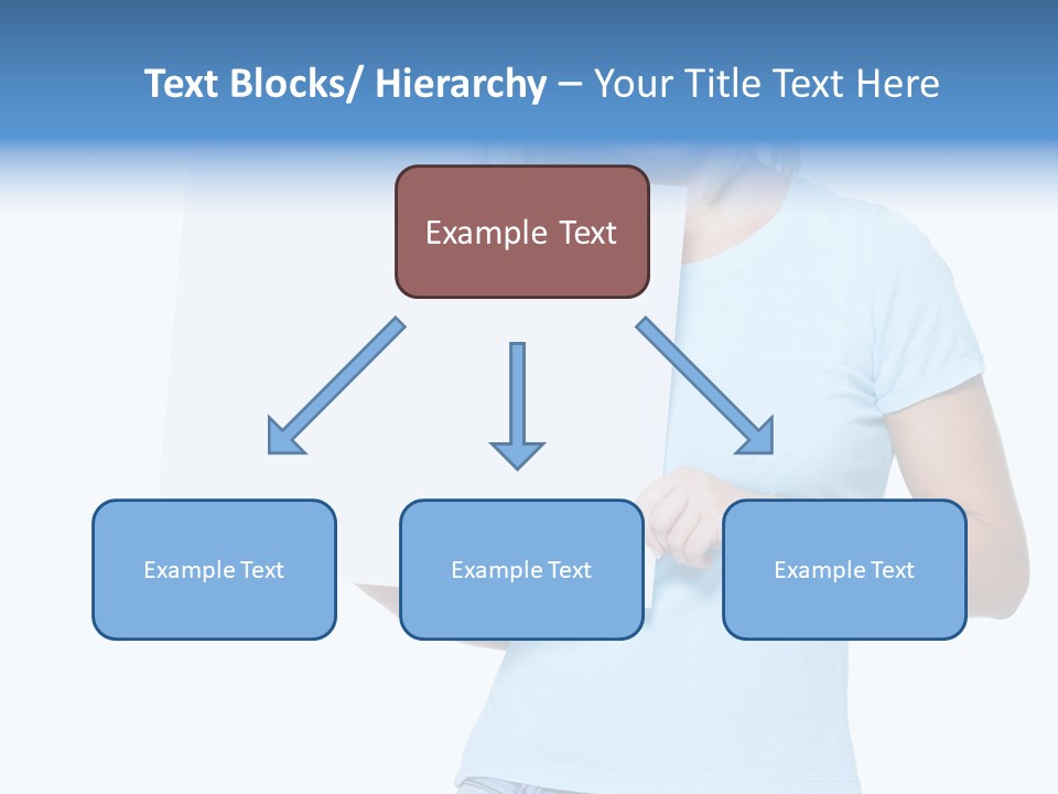 White Close Up Girl PowerPoint Template