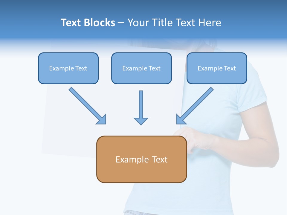 White Close Up Girl PowerPoint Template