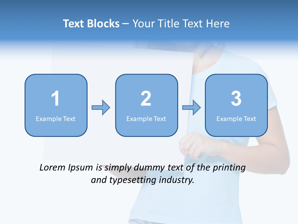 White Close Up Girl PowerPoint Template