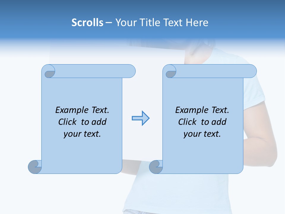 White Close Up Girl PowerPoint Template