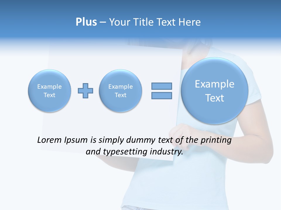 White Close Up Girl PowerPoint Template