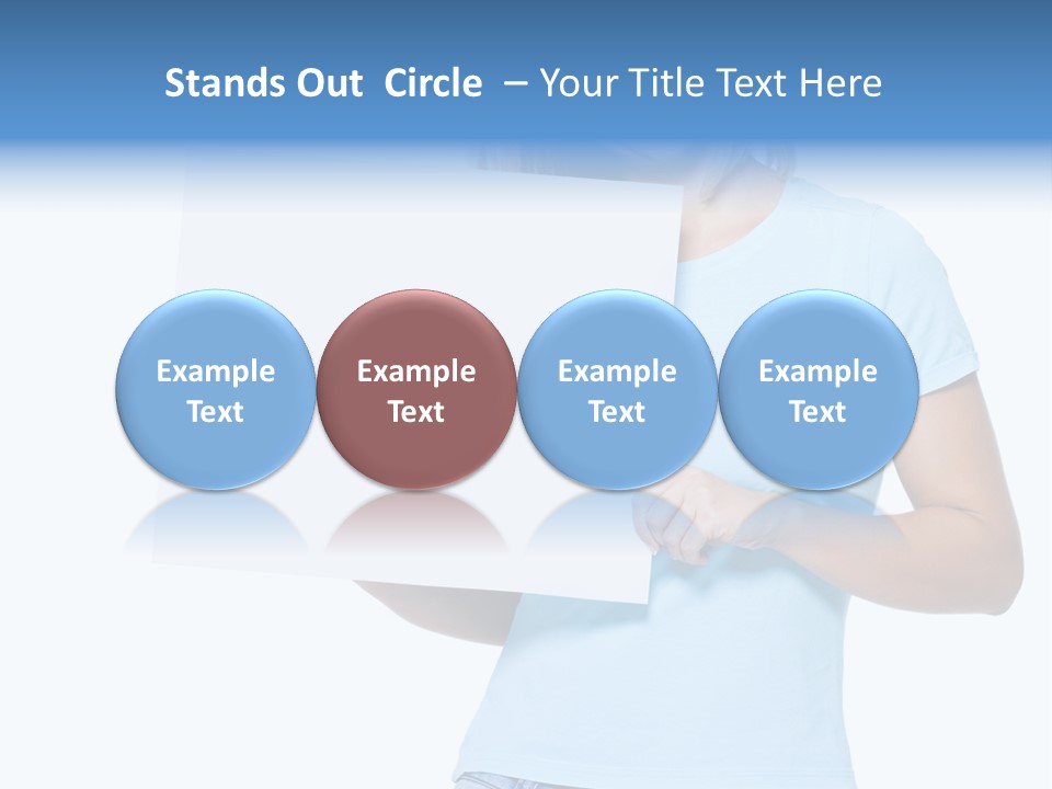 White Close Up Girl PowerPoint Template