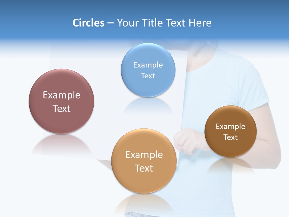 White Close Up Girl PowerPoint Template