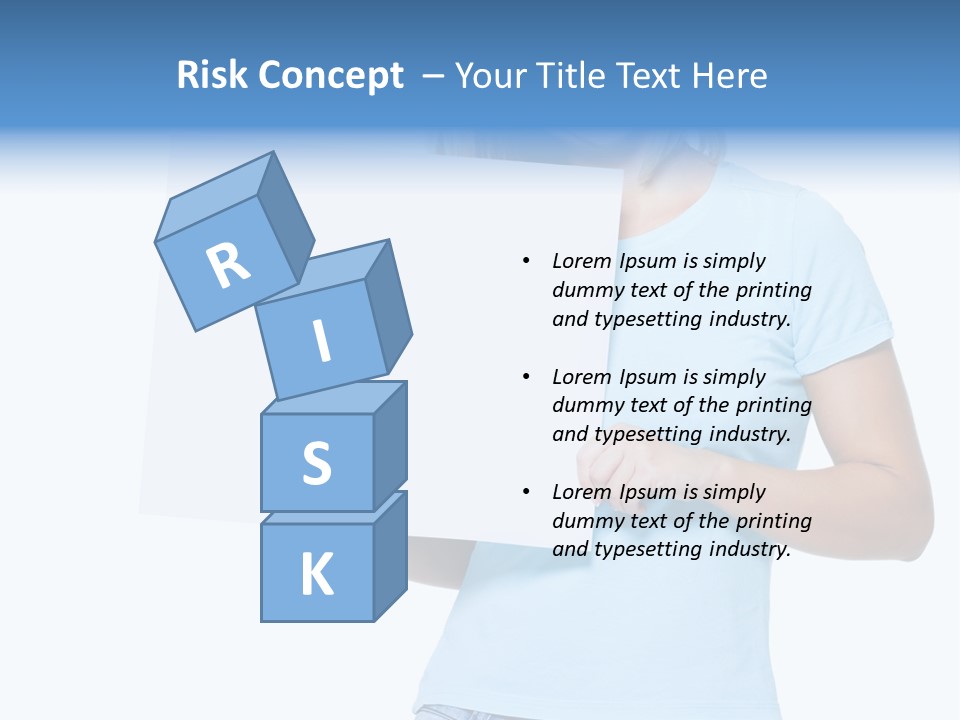 White Close Up Girl PowerPoint Template