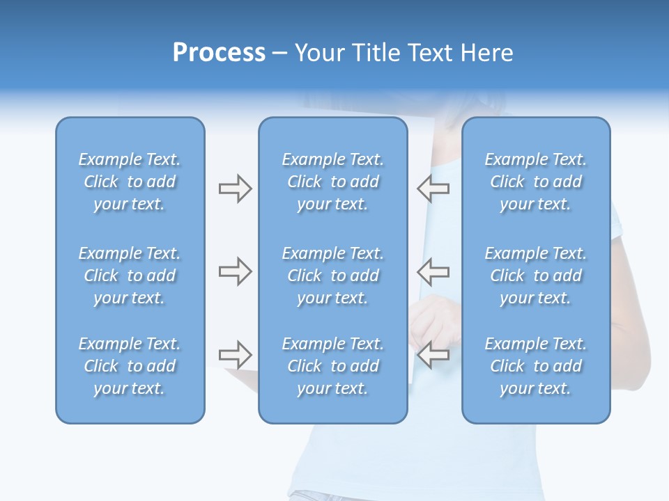 White Close Up Girl PowerPoint Template