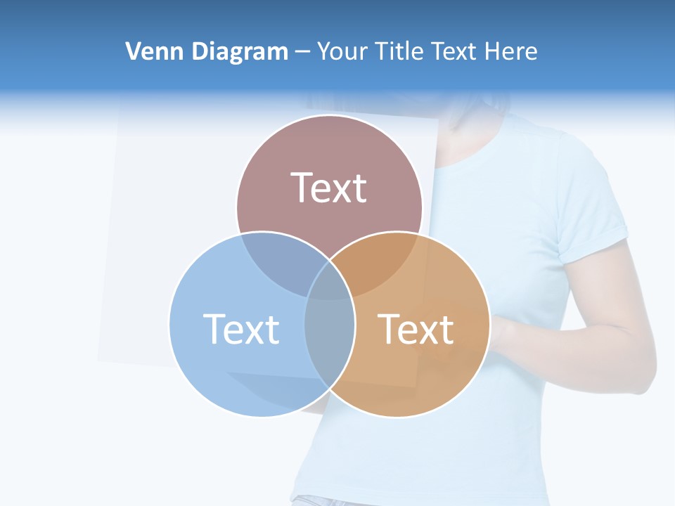 White Close Up Girl PowerPoint Template