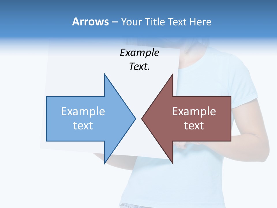 White Close Up Girl PowerPoint Template