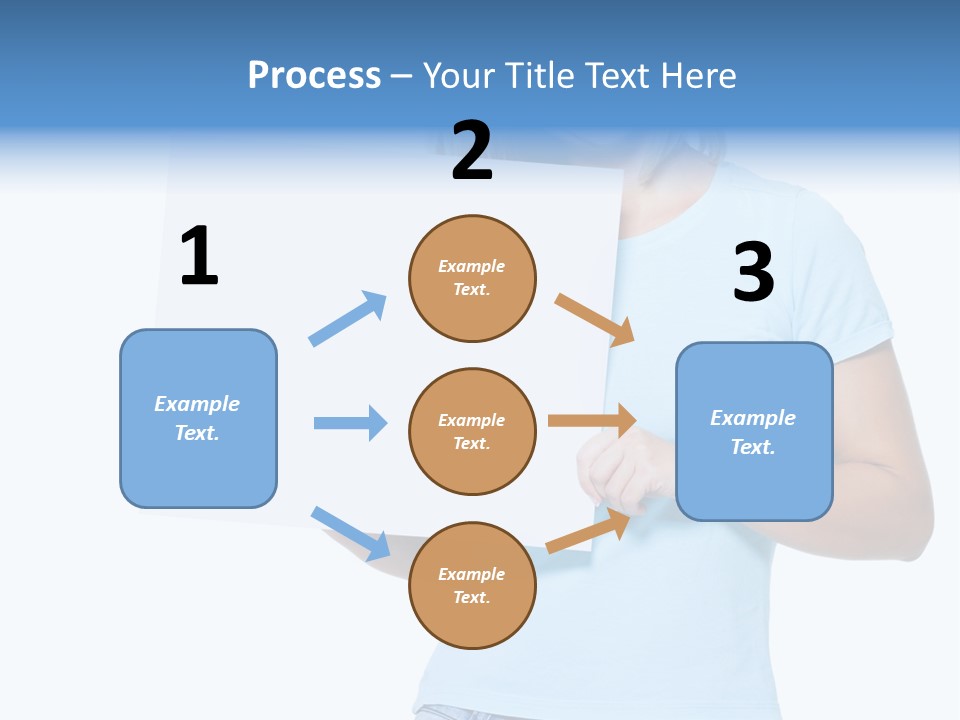 White Close Up Girl PowerPoint Template