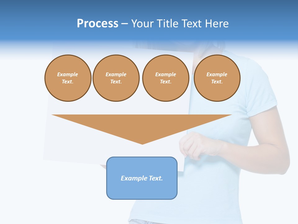 White Close Up Girl PowerPoint Template