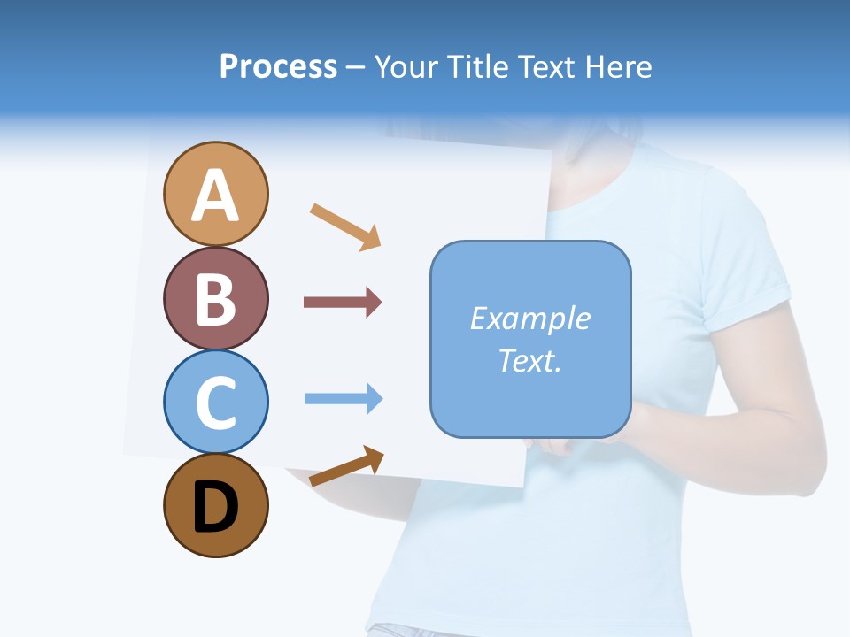 White Close Up Girl PowerPoint Template