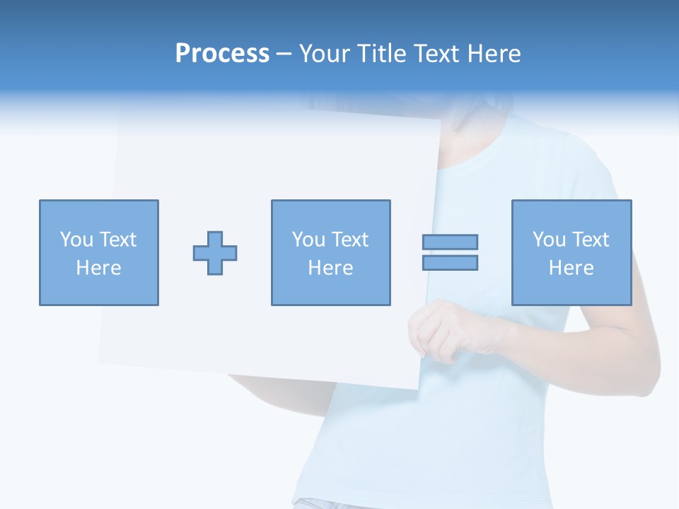 White Close Up Girl PowerPoint Template