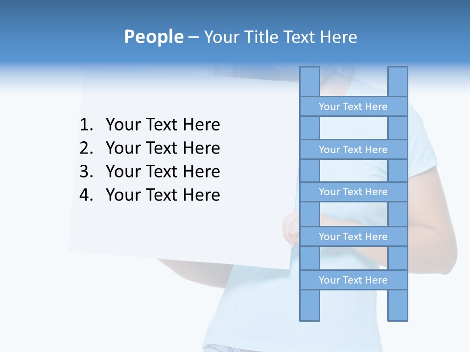 White Close Up Girl PowerPoint Template