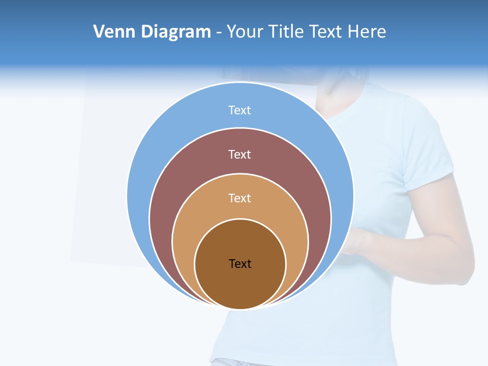 White Close Up Girl PowerPoint Template