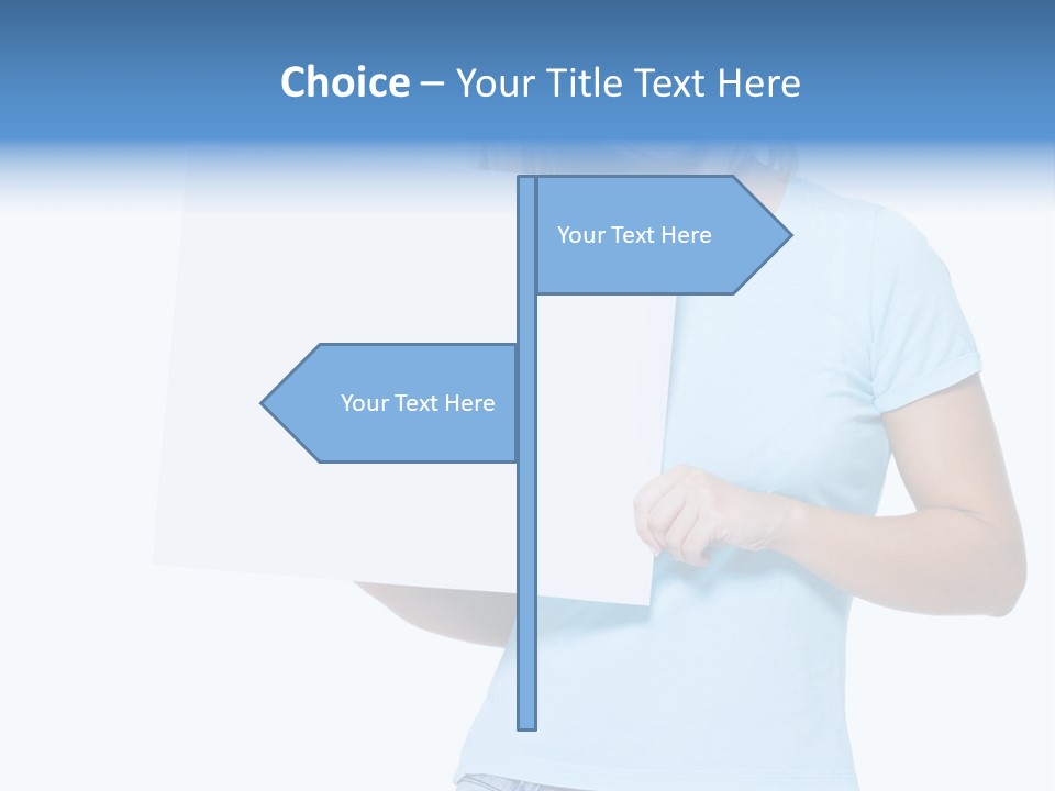 White Close Up Girl PowerPoint Template