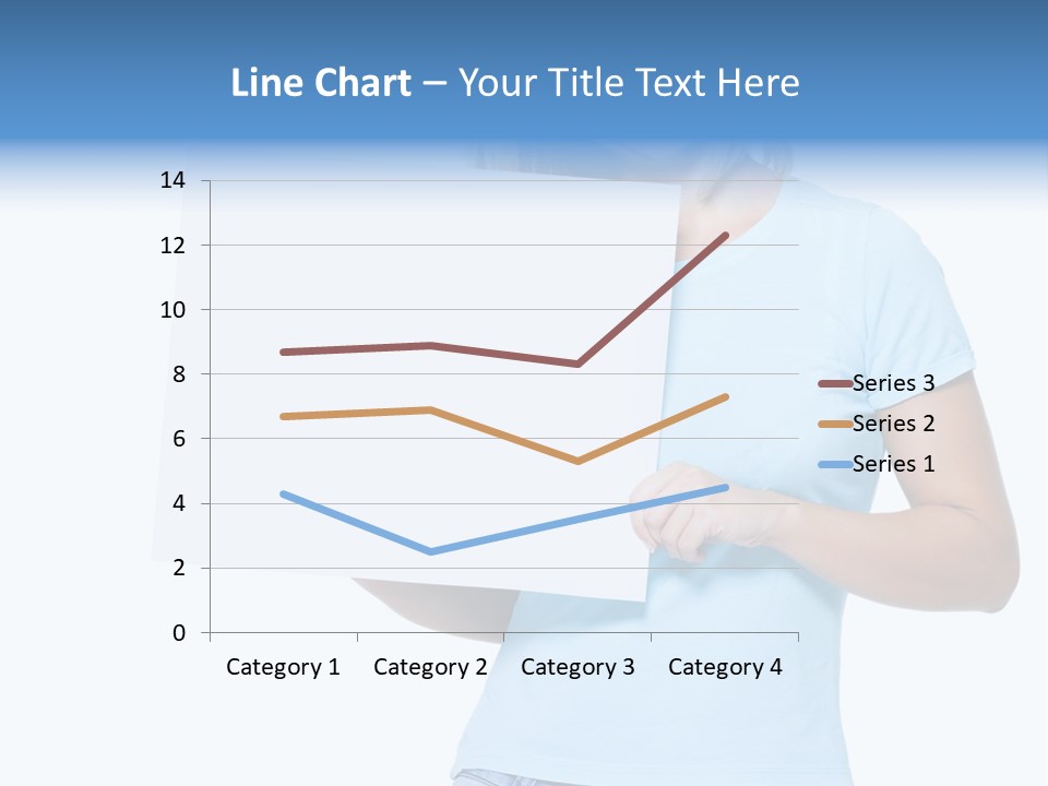 White Close Up Girl PowerPoint Template