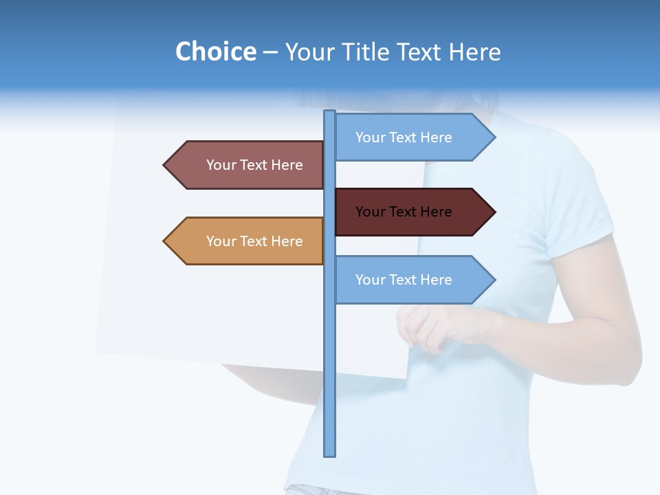 White Close Up Girl PowerPoint Template