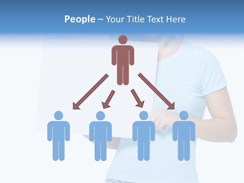 White Close Up Girl PowerPoint Template