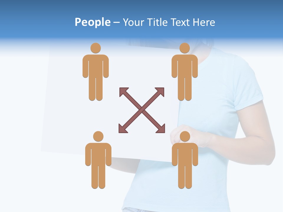 White Close Up Girl PowerPoint Template