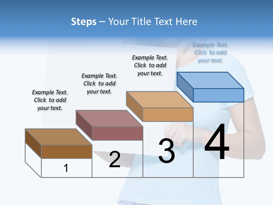 White Close Up Girl PowerPoint Template