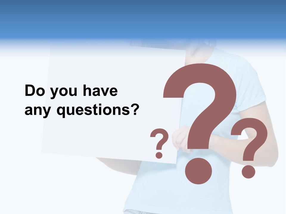 White Close Up Girl PowerPoint Template