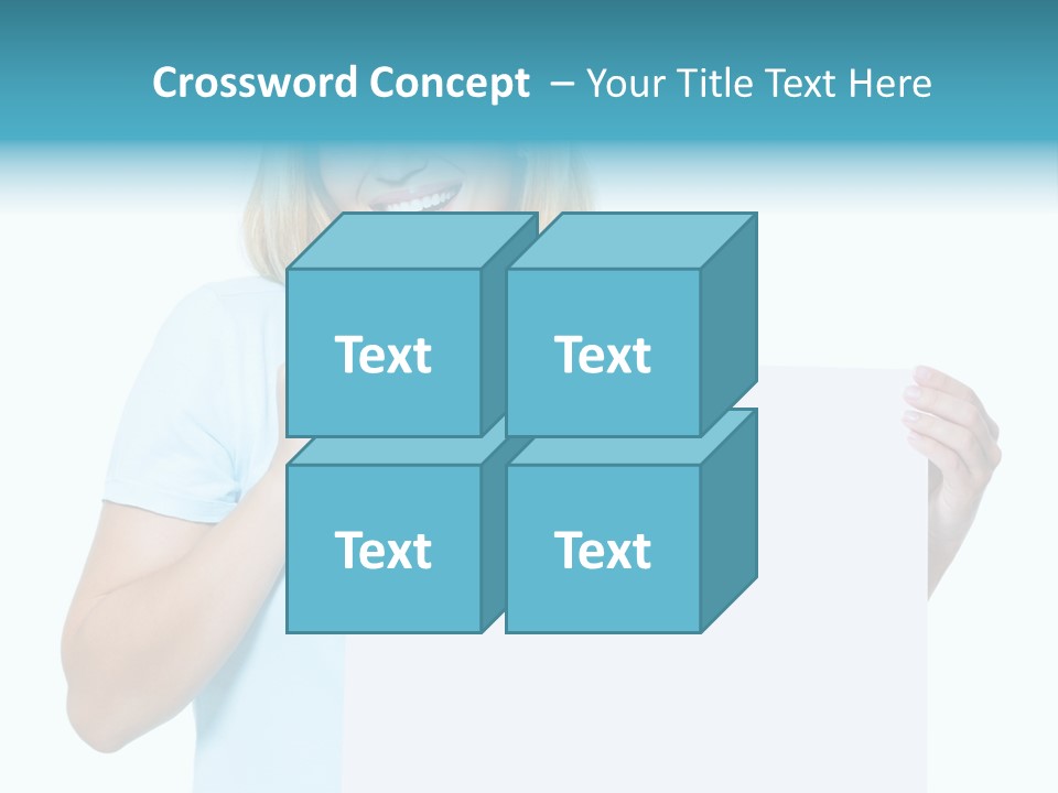 Banner Holding Isolated PowerPoint Template