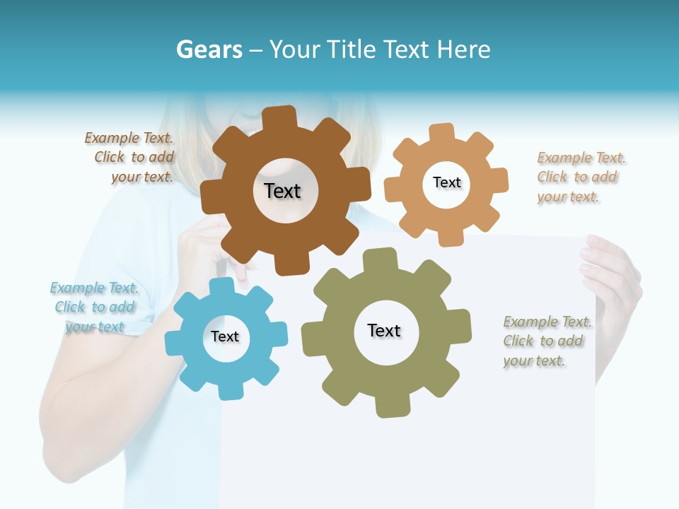 Banner Holding Isolated PowerPoint Template