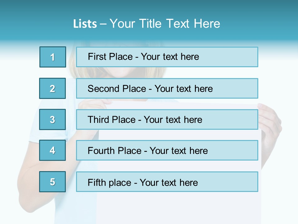 Banner Holding Isolated PowerPoint Template