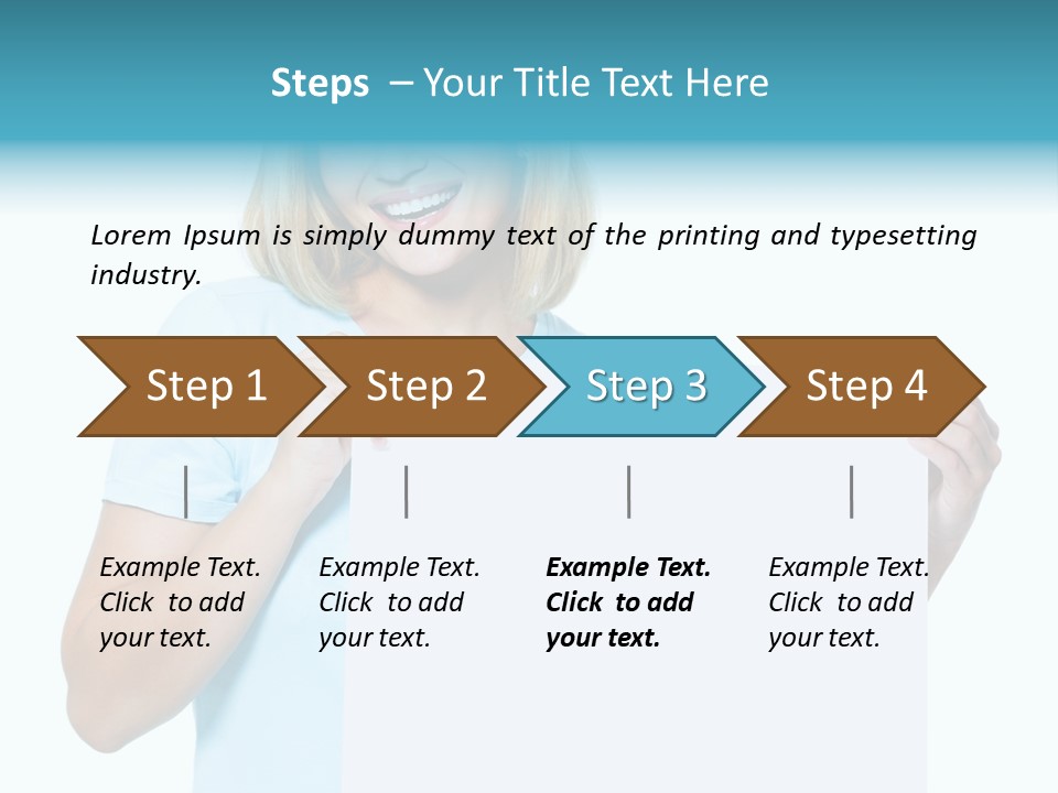 Banner Holding Isolated PowerPoint Template