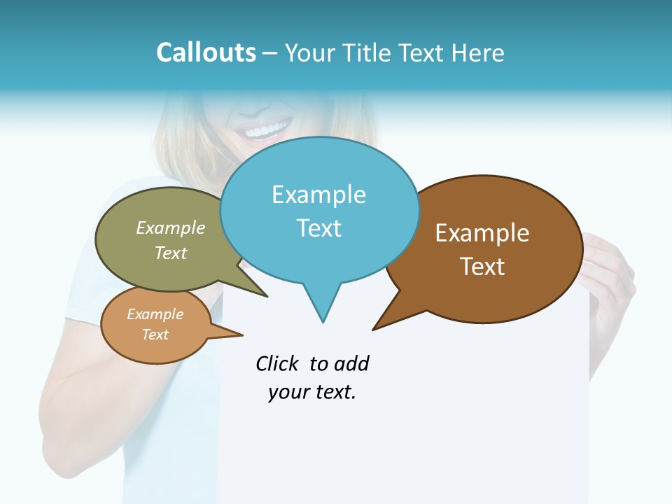 Banner Holding Isolated PowerPoint Template