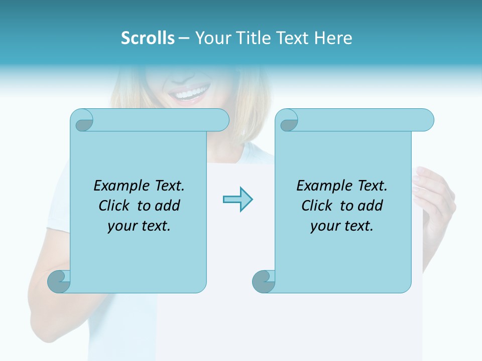 Banner Holding Isolated PowerPoint Template