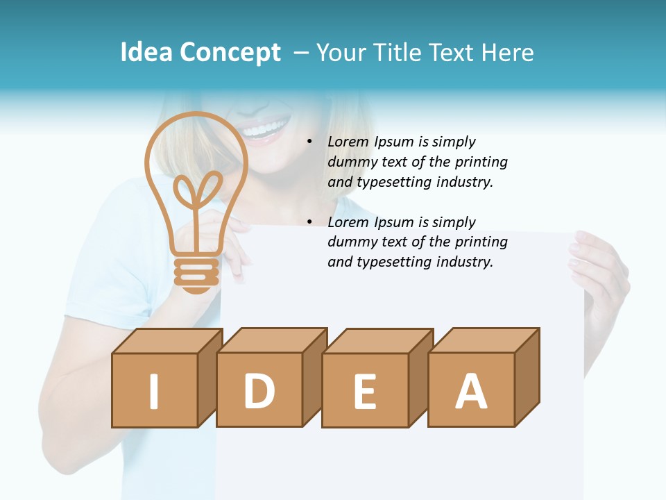 Banner Holding Isolated PowerPoint Template