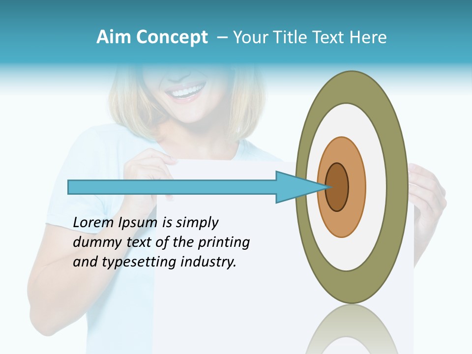 Banner Holding Isolated PowerPoint Template