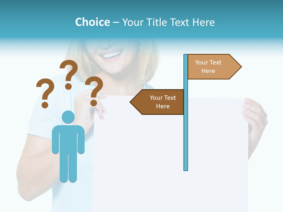 Banner Holding Isolated PowerPoint Template