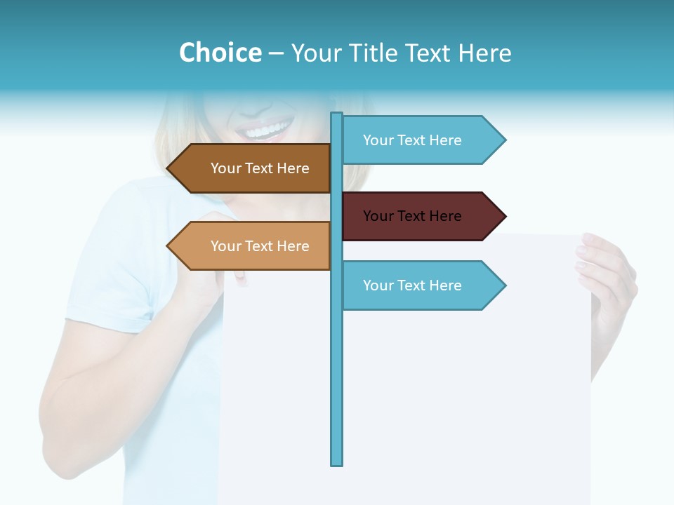 Banner Holding Isolated PowerPoint Template