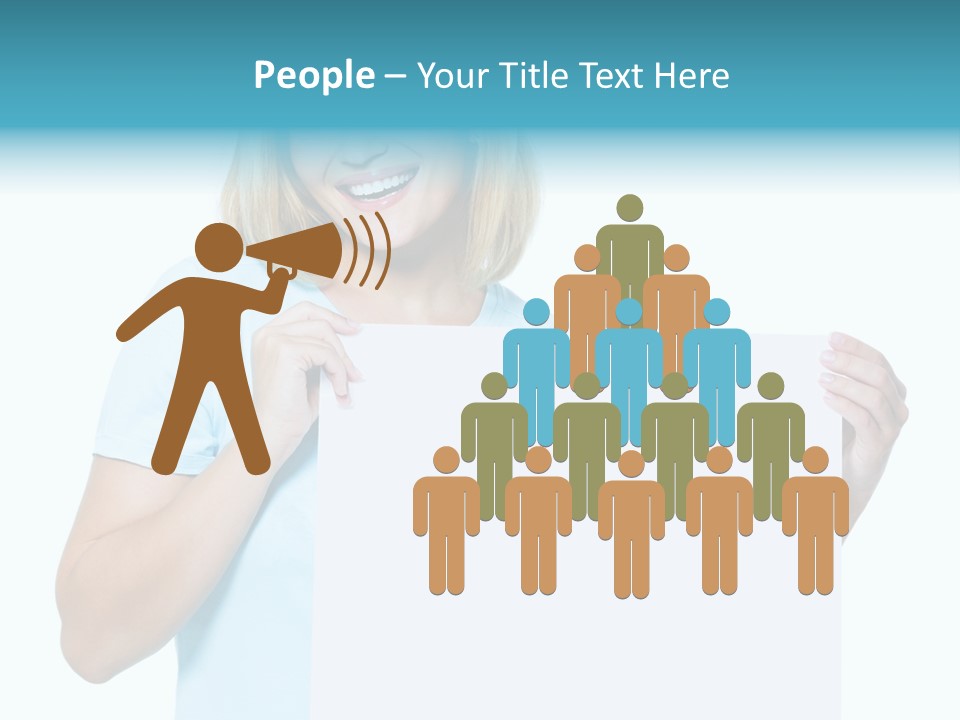 Banner Holding Isolated PowerPoint Template