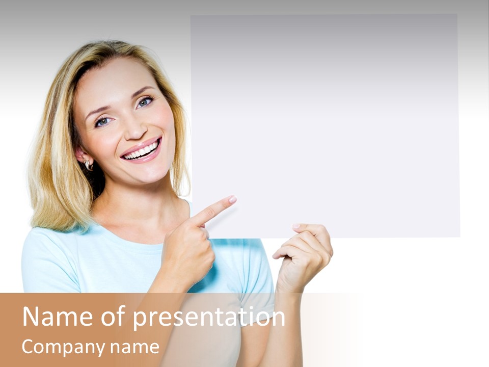 White Background Sheet Banner PowerPoint Template