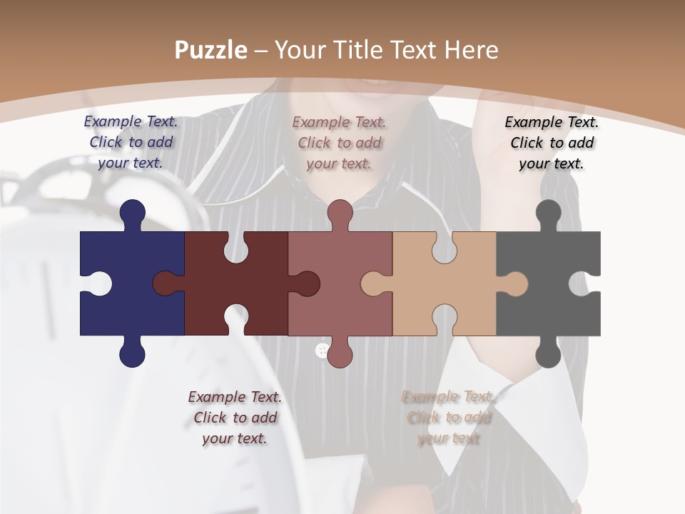 Work Cheerful Lady PowerPoint Template