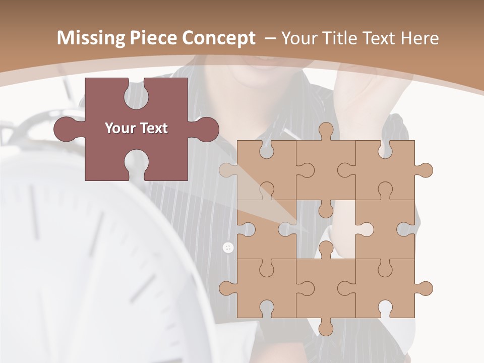 Work Cheerful Lady PowerPoint Template