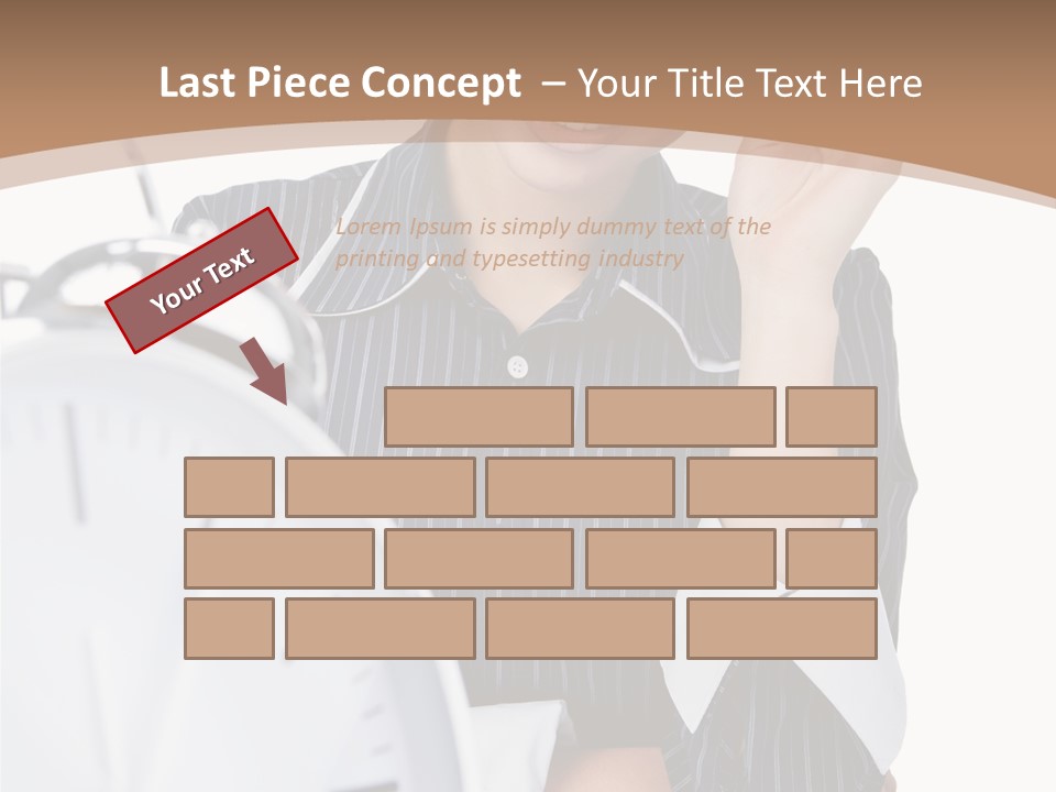 Work Cheerful Lady PowerPoint Template