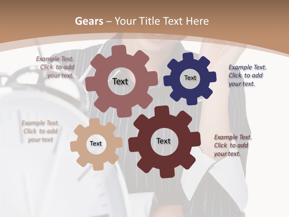 Work Cheerful Lady PowerPoint Template